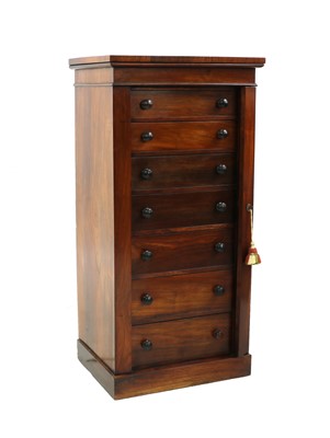 Lot 243 - A Victorian rosewood Wellington chest