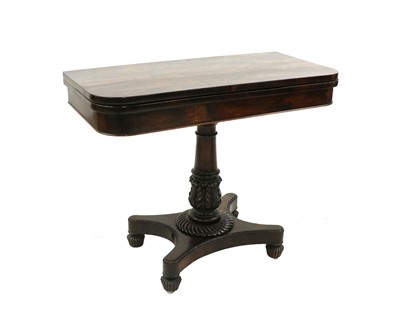 Lot 473 - A William IV rosewood card table
