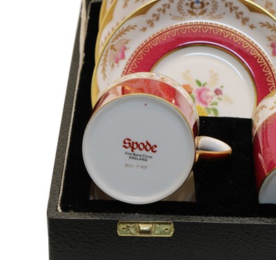 Lot 198 - A pair of cased Spode ‘Regent’ pattern coffee sets