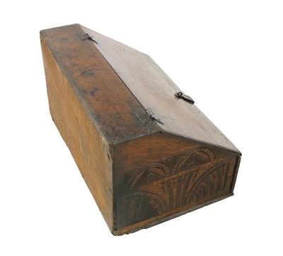 Lot 245 - An oak bible box