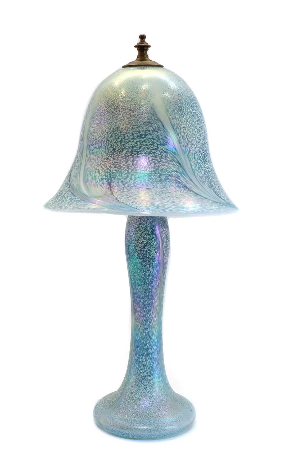Lot 80 - An iridescent studio glass table lamp