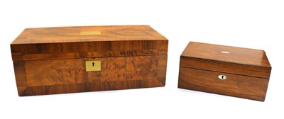 Lot 83 - A Victorian rosewood work box
