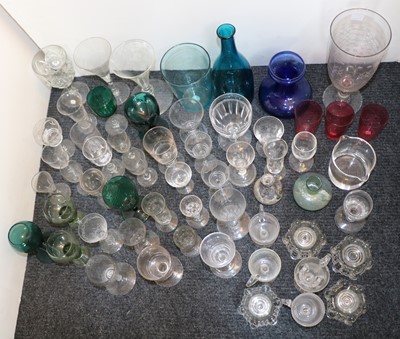 Lot 164 - A collection of 18th century and later table glass
