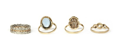Lot 1386 - Four 9ct gold rings