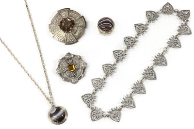 Lot 1430 - A small quantity of Scottish silver jewellery