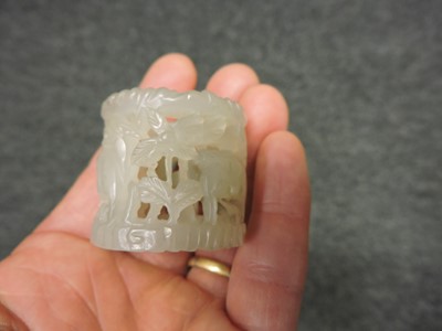 Lot 99 - A collection of three Chinese jade archers rings