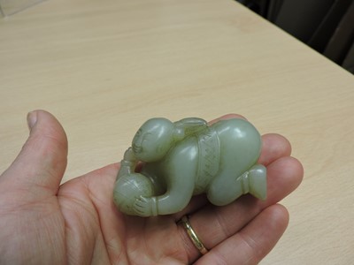 Lot 157 - A Chinese jade carving