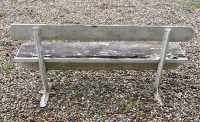Lot 309 - A cast iron and planked garden seat