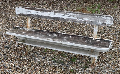 Lot 309A - A cast iron and planked garden seat