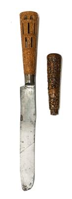 Lot 189 - A German steel knife