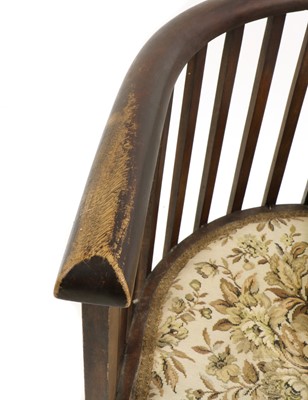 Lot 301 - A mahogany Arts & Crafts barrel chair