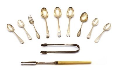 Lot 35 - A set of three George III silver spoons