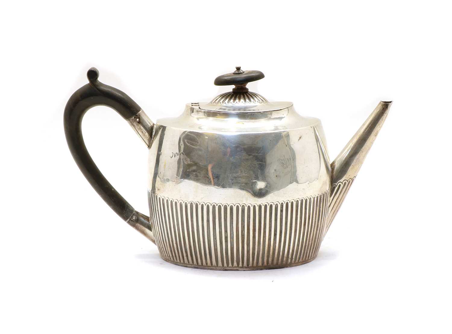 Lot 49 - A Victorian silver teapot