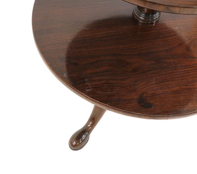 Lot 315 - A 19th century circular rosewood two tier table