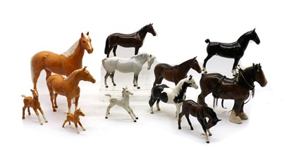 Lot 185 - A collection of Beswick horses