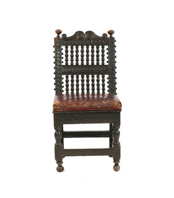 Lot 331 - A late 17th century oak standard chair