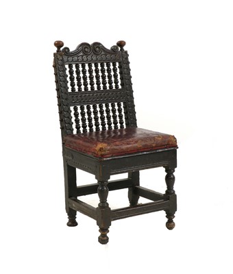 Lot 331 - A late 17th century oak standard chair