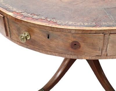Lot 325 - A George IV mahogany drum table