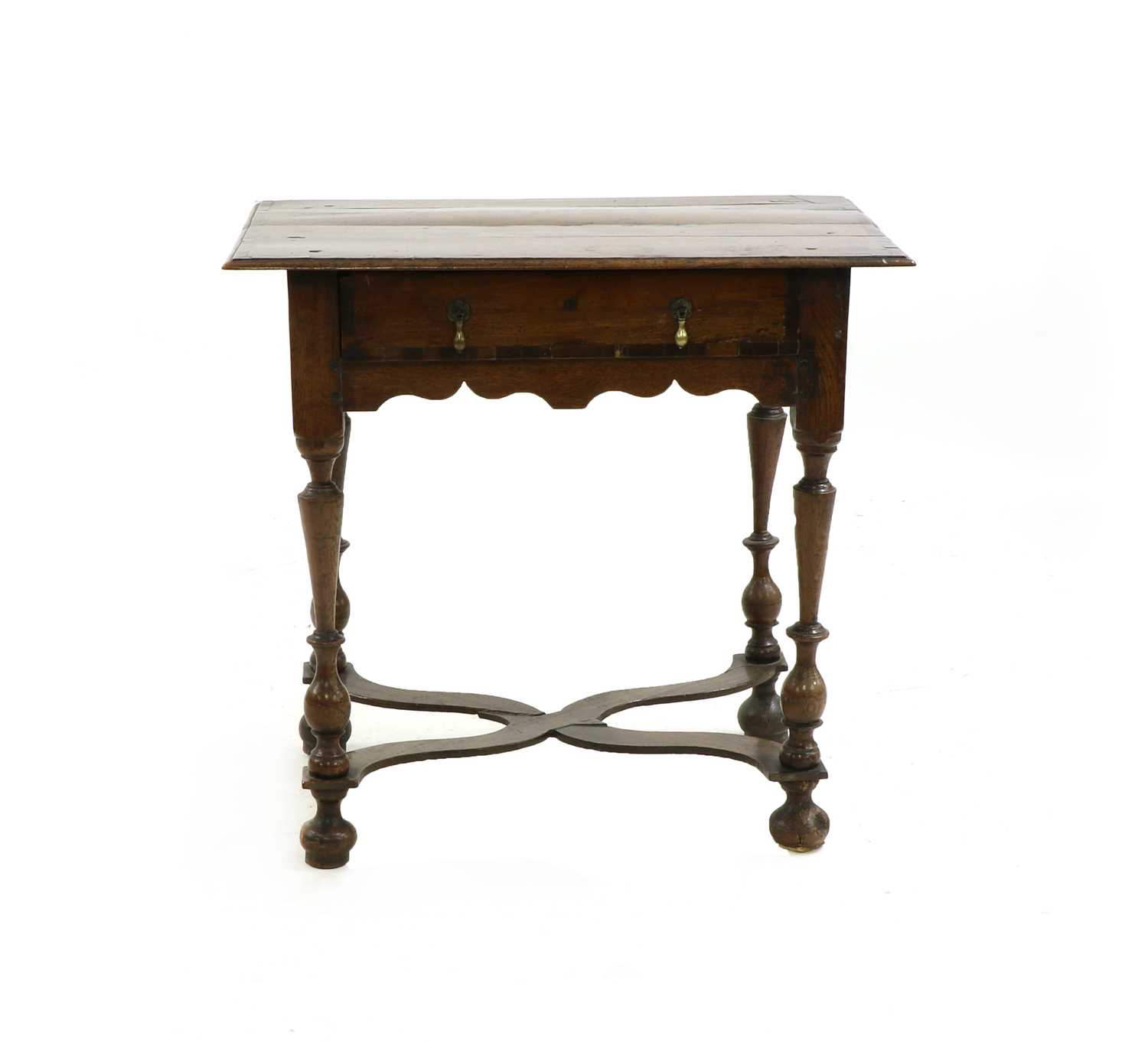 Lot 334 - A William and Mary provincial fruitwood side table