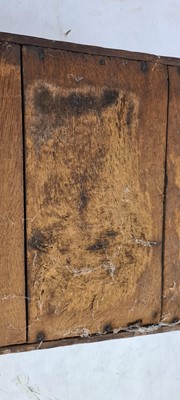 Lot 338 - A Jacobean oak twin panelled coffer