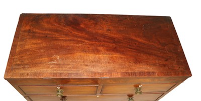 Lot 322 - A George IV mahogany tall chest of two short and three long drawers