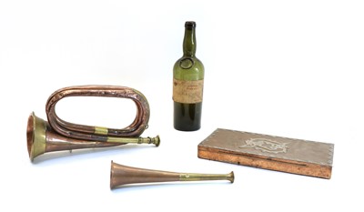 Lot 147 - A copper military bugle
