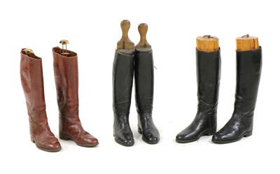 Lot 277 - Two pairs of leather riding boots