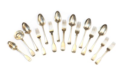 Lot 32 - A collection of silver flatware