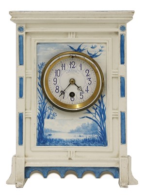 Lot 166A - A Wedgwood pottery mantel clock