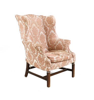 Lot 330 - A George III wing armchair