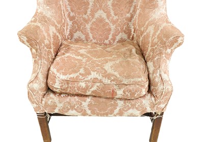 Lot 330 - A George III wing armchair