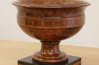 Lot 49 - A grained beech pedestal bowl