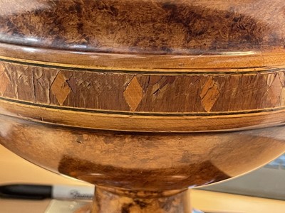 Lot 49 - A grained beech pedestal bowl