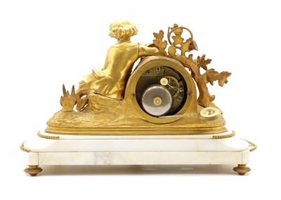Lot 119 - A gilt-bronze mantle clock