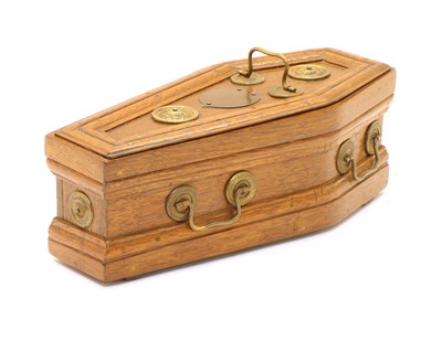 Lot 239 - A small oak pet coffin