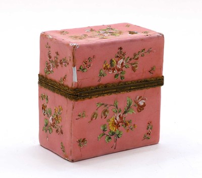 Lot 188 - An enamel perfume box