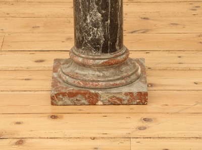 Lot 68 - A Continental black and red marble plinth