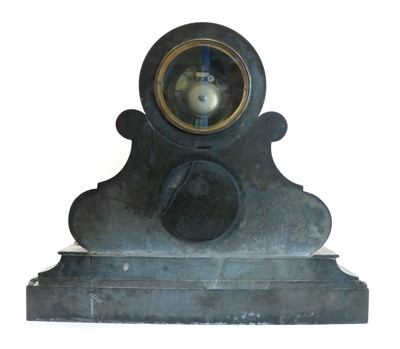 Lot 261 - A large marble and slate mantel clock