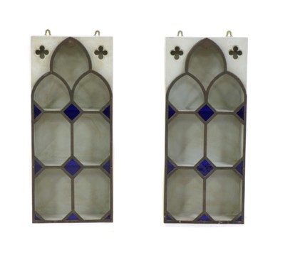 Lot 269 - A pair of modern painted wall-mounted display shelves