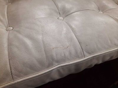 Lot 585 - A modern 'Relax'-style white leather sofa