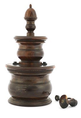 Lot 140A - A lignum vitae coffee grinder