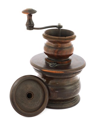 Lot 140 - A lignum vitae coffee grinder