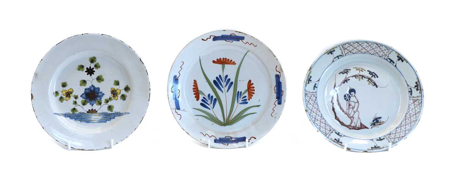 Lot 215 - Three Delft plates