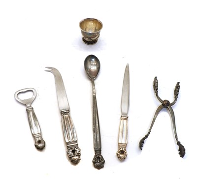 Lot 24 - A collection of Georg Jensen 'Acorn' pattern items