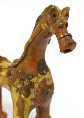 Lot 514 - A Turkish pottery aquamanile in the form of a horse