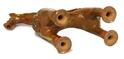 Lot 514 - A Turkish pottery aquamanile in the form of a horse