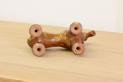 Lot 514 - A Turkish pottery aquamanile in the form of a horse