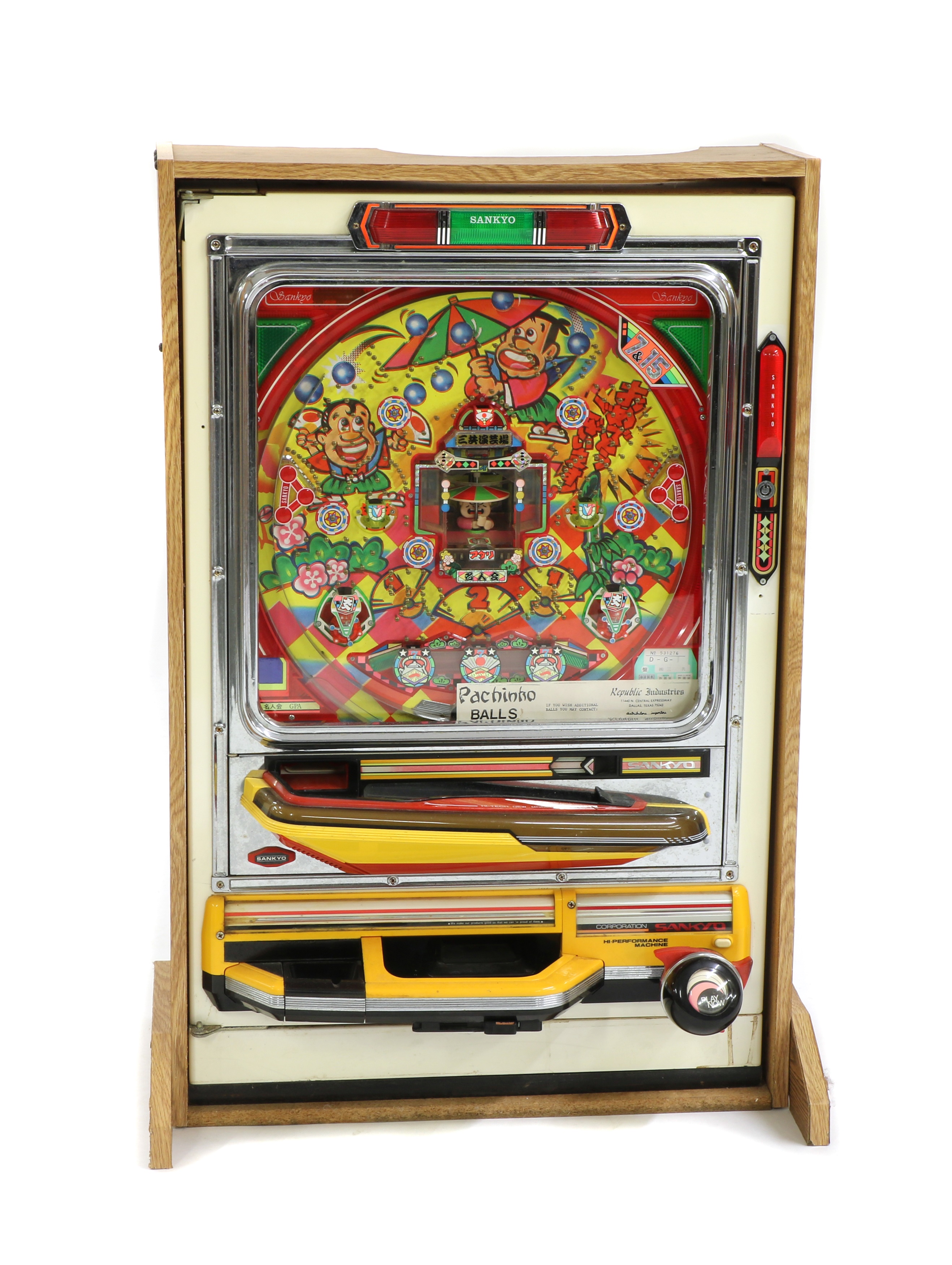Sankyo Machine Lot 56 - A Sankyo Japanese pachinko machine,