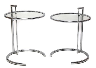 Lot 361 - A pair of Eileen Gray design side tables