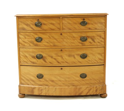 Lot 270 - A Victorian satin birch chest of drawers